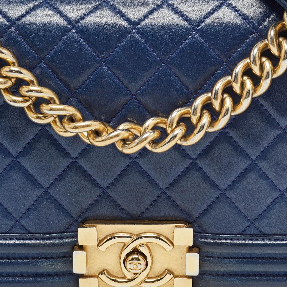 Blue Leather Chanel Flap Bag