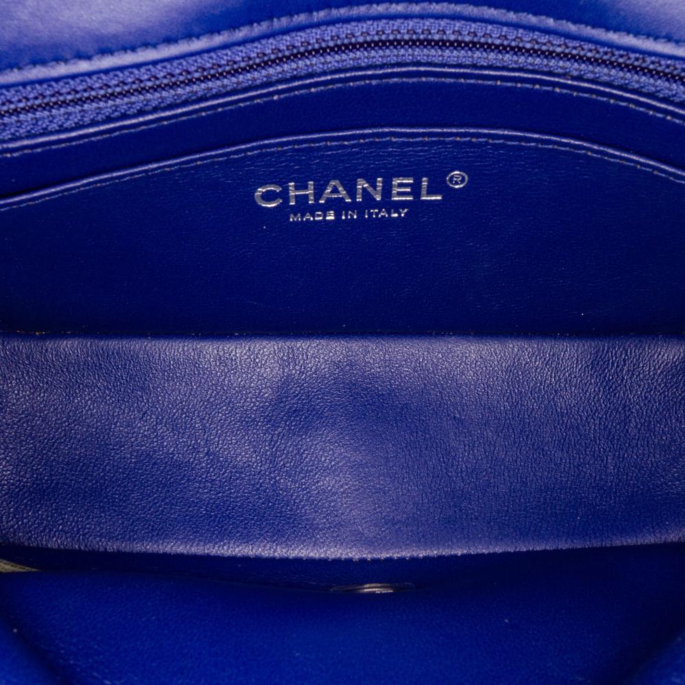 Blue Leather Chanel Flap Bag