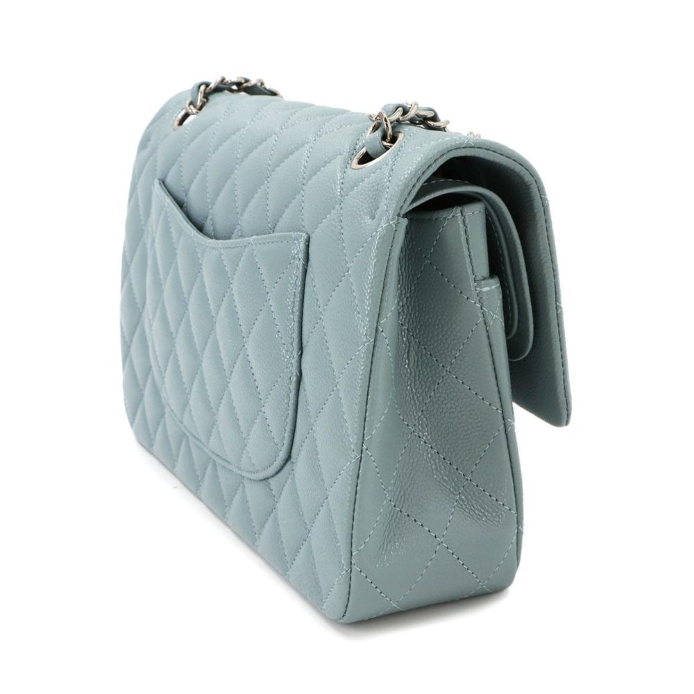 Blue Leather Chanel Shoulder Bag
