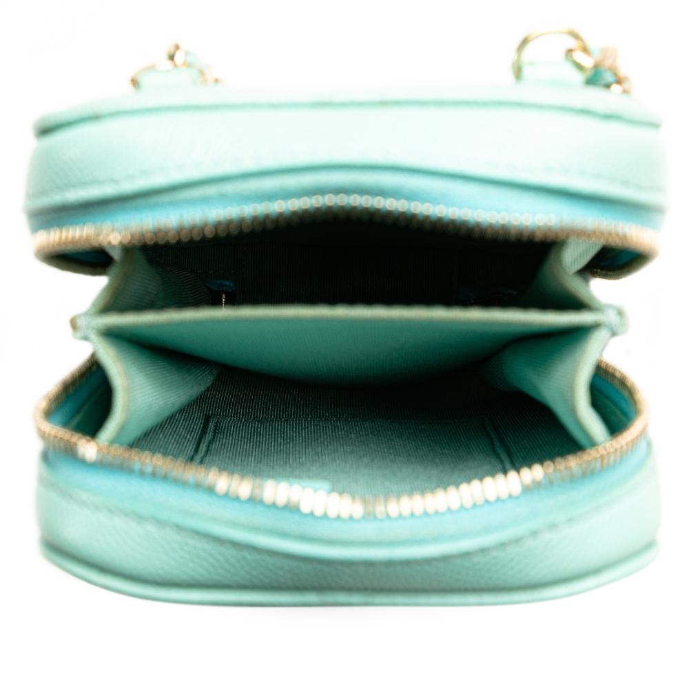 Blue Leather Chanel Crossbody Bag