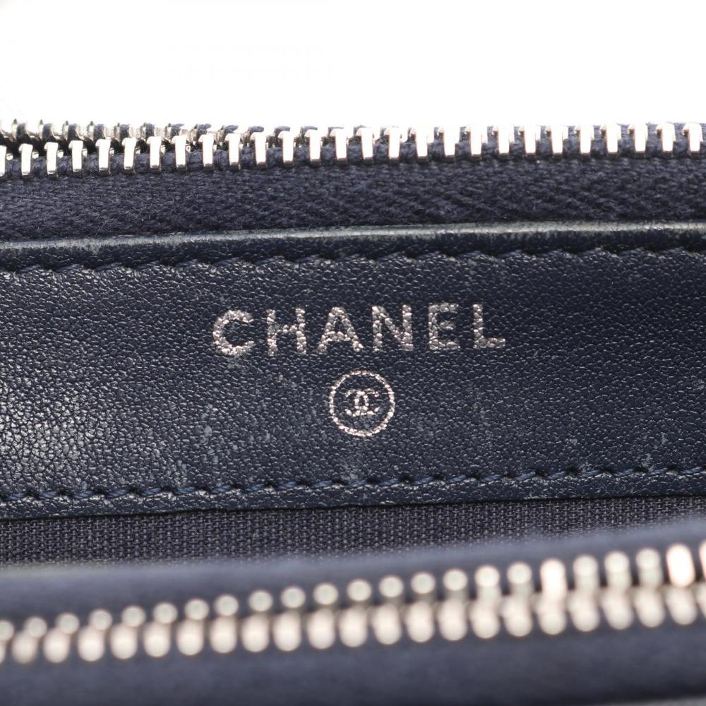 Blue Leather Chanel Shoulder Bag