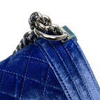 Blue Leather Chanel Crossbody Bag