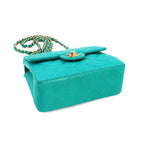 Blue Leather Chanel Shoulder Bag