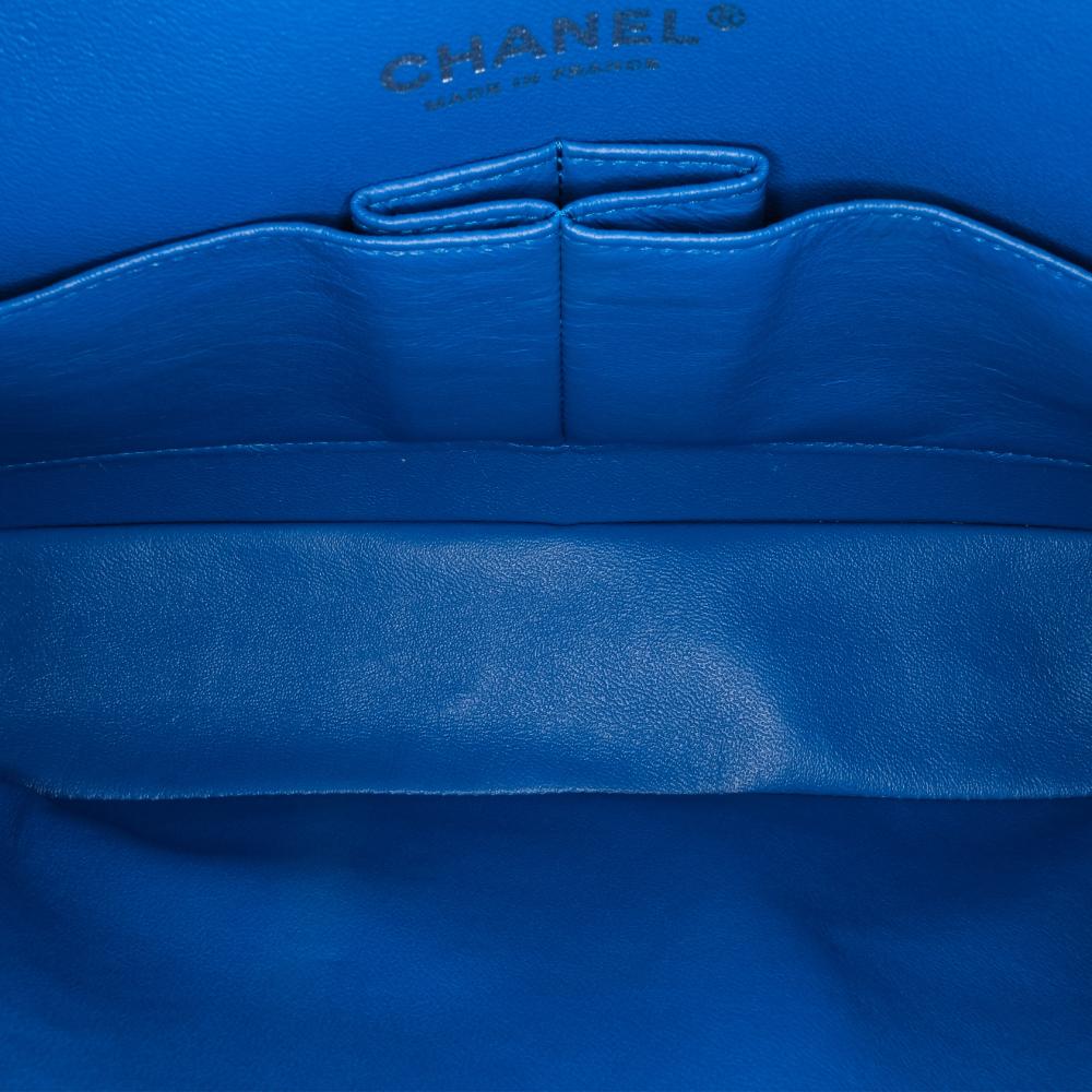 Blue Leather Chanel Flap Bag