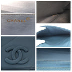 Blue Leather Chanel Shoulder Bag