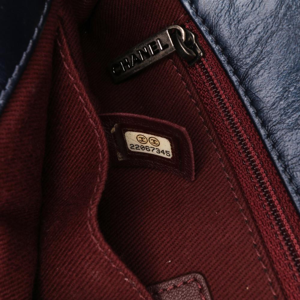 Blue Leather Chanel Flap Bag