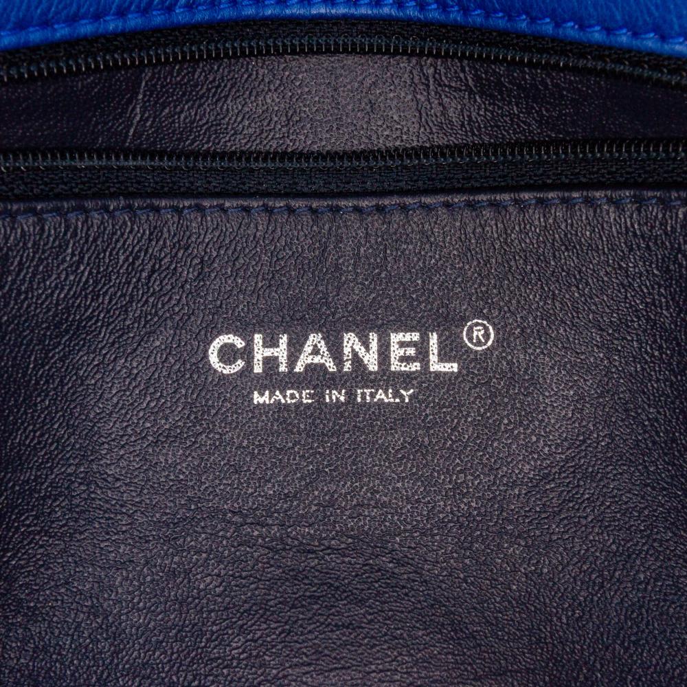 Blue Leather Chanel Flap Bag