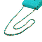 Blue Leather Chanel Shoulder Bag