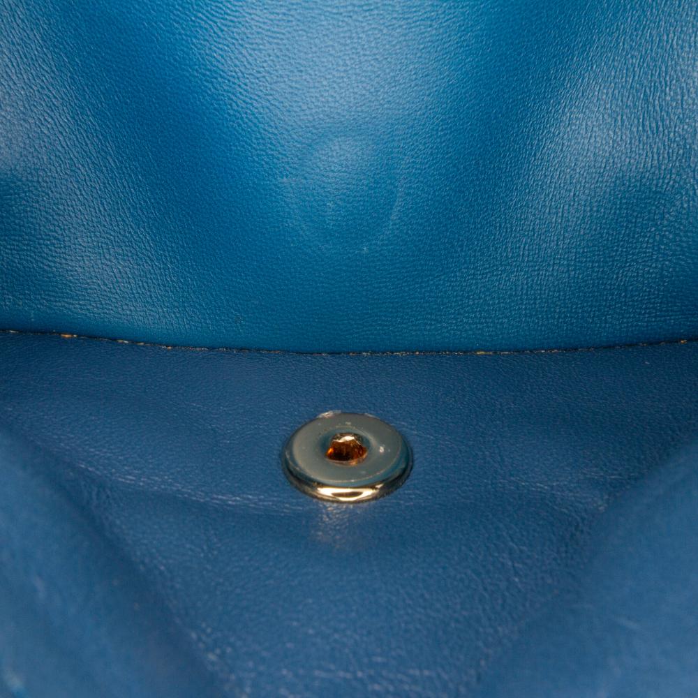 Blue Leather Chanel Flap Bag