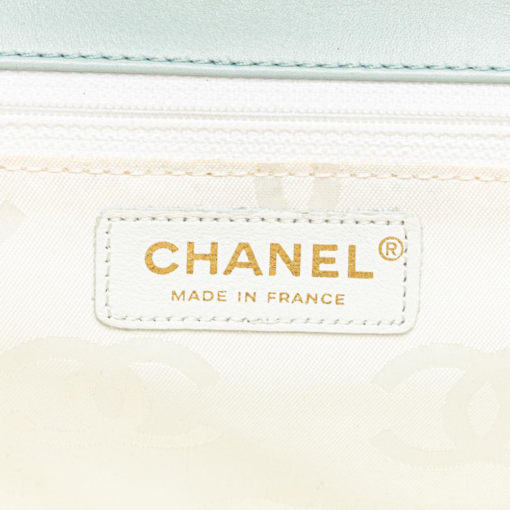 Blue Leather Chanel Flap Bag