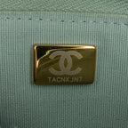 Blue Leather Chanel Wallet On Chain
