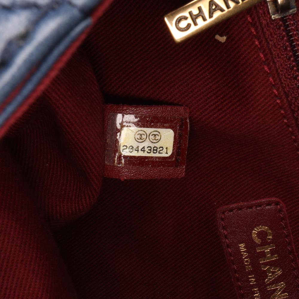 Blue Leather Chanel Flap Bag