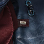 Blue Leather Chanel Flap Bag