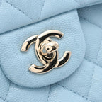 Blue Leather Chanel Flap Bag