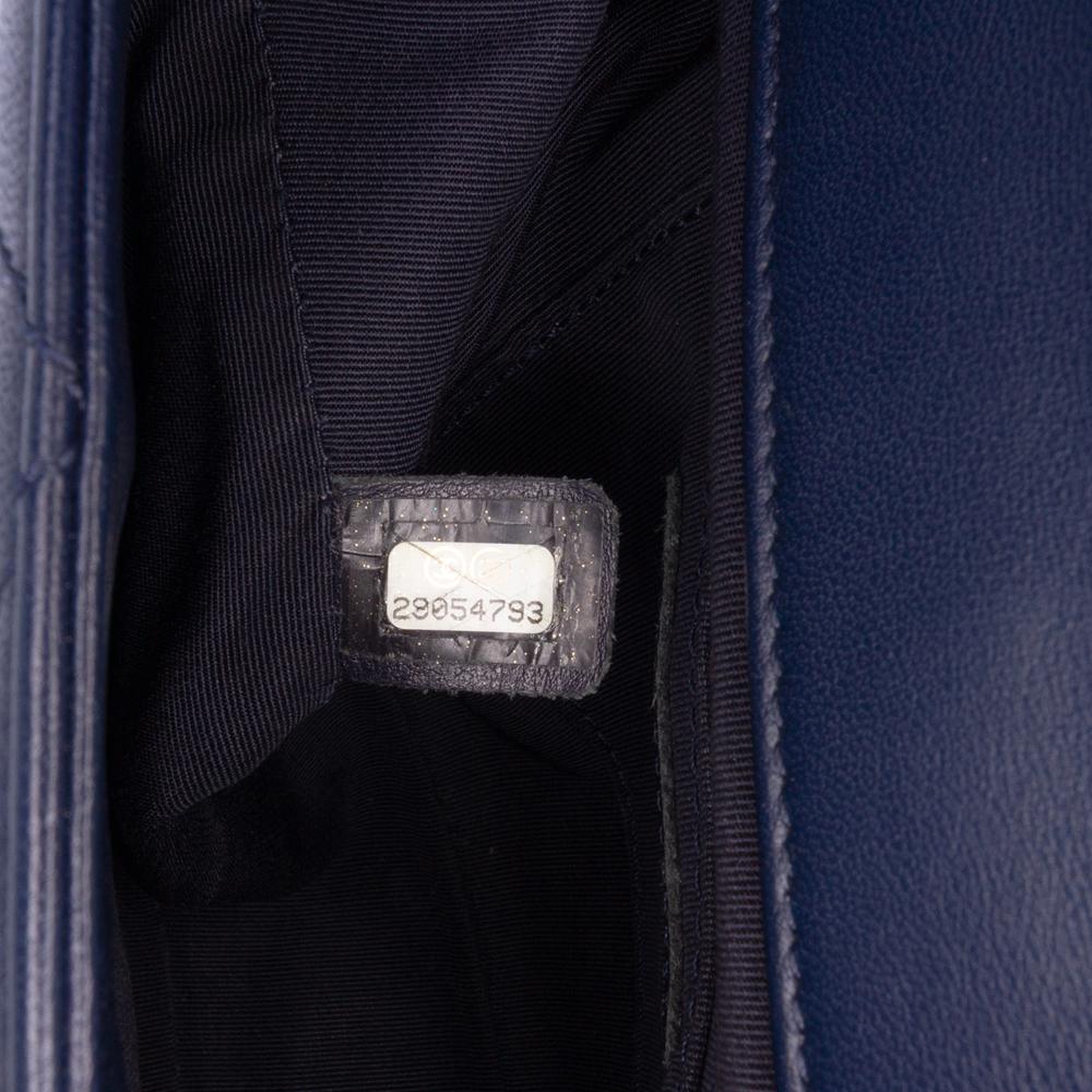 Blue Leather Chanel Flap Bag