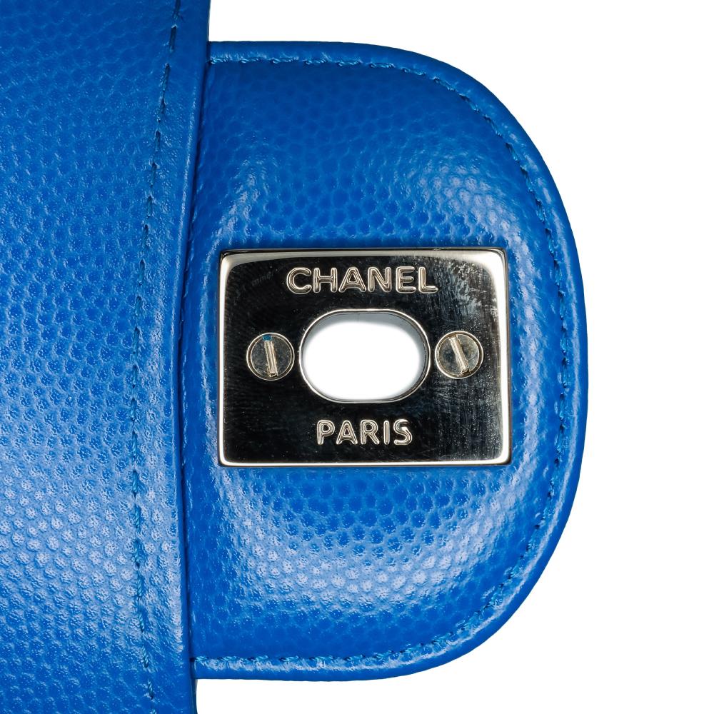 Blue Leather Chanel Flap Bag