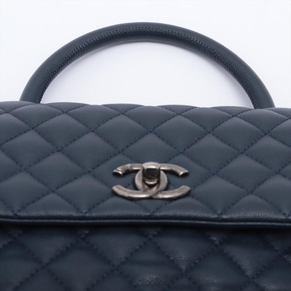 Blue Leather Chanel Flap Bag