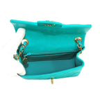 Blue Leather Chanel Shoulder Bag