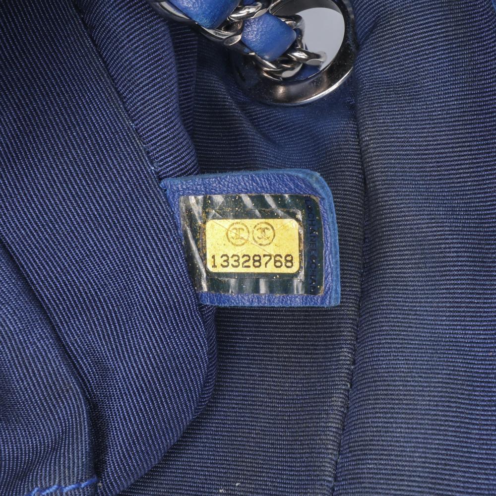 Blue Leather Chanel Shoulder Bag
