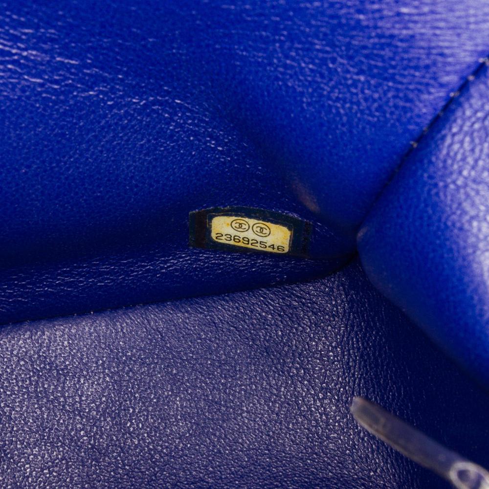 Blue Leather Chanel Flap Bag