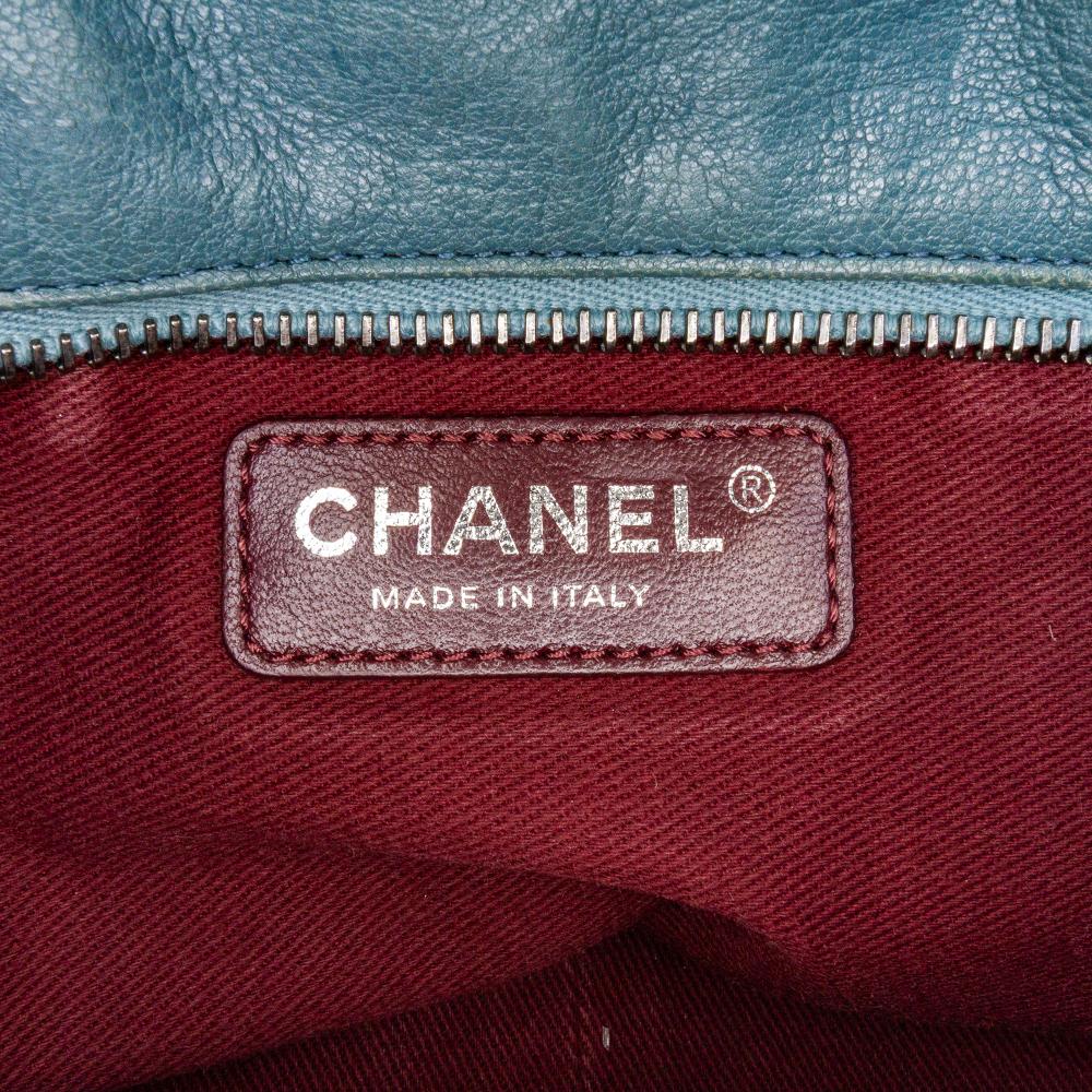 Blue Leather Chanel Flap Bag
