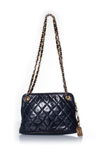 Blue Leather Chanel Crossbody Bag