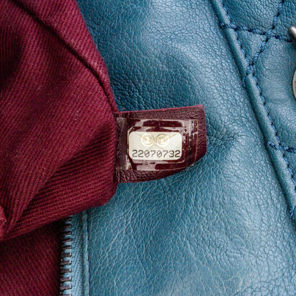 Blue Leather Chanel Flap Bag