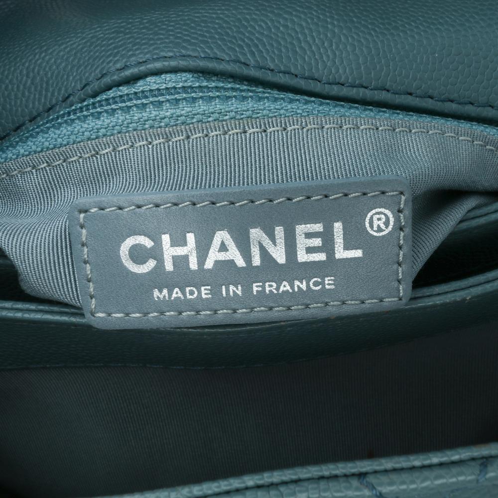 Blue Leather Chanel Flap Bag