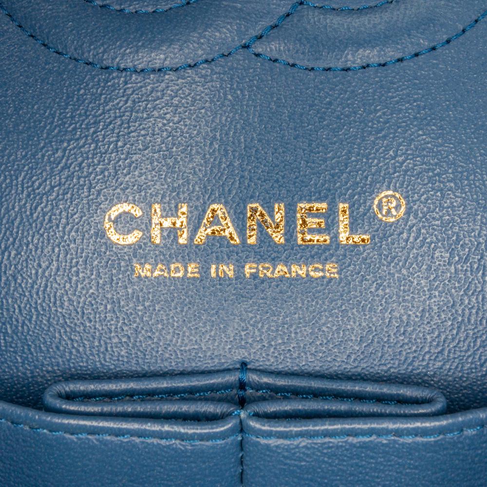 Blue Leather Chanel Flap Bag