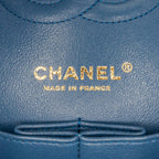 Blue Leather Chanel Flap Bag