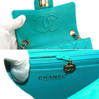 Blue Leather Chanel Shoulder Bag