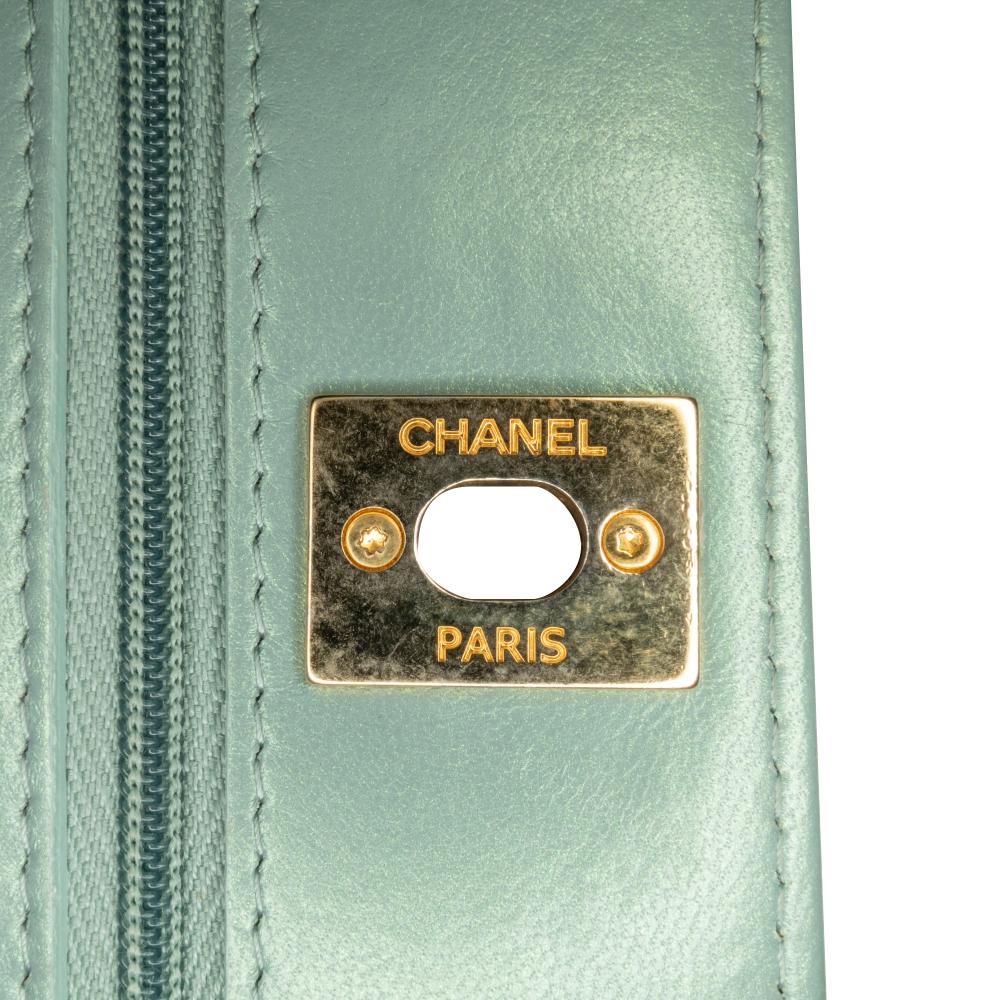 Blue Leather Chanel Wallet On Chain