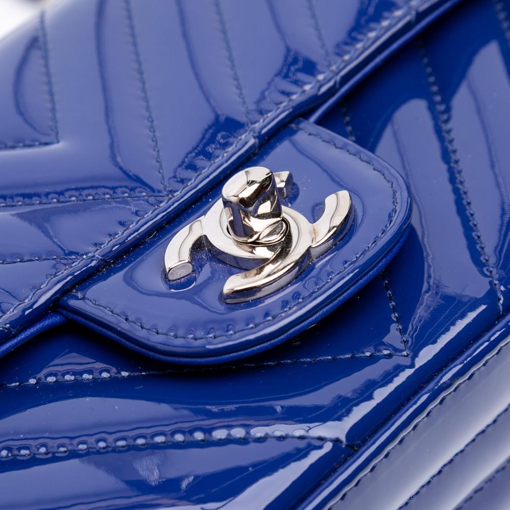Blue Leather Chanel Flap Bag