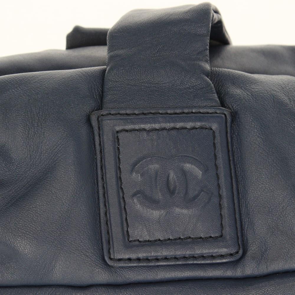 Blue Leather Chanel Shoulder Bag