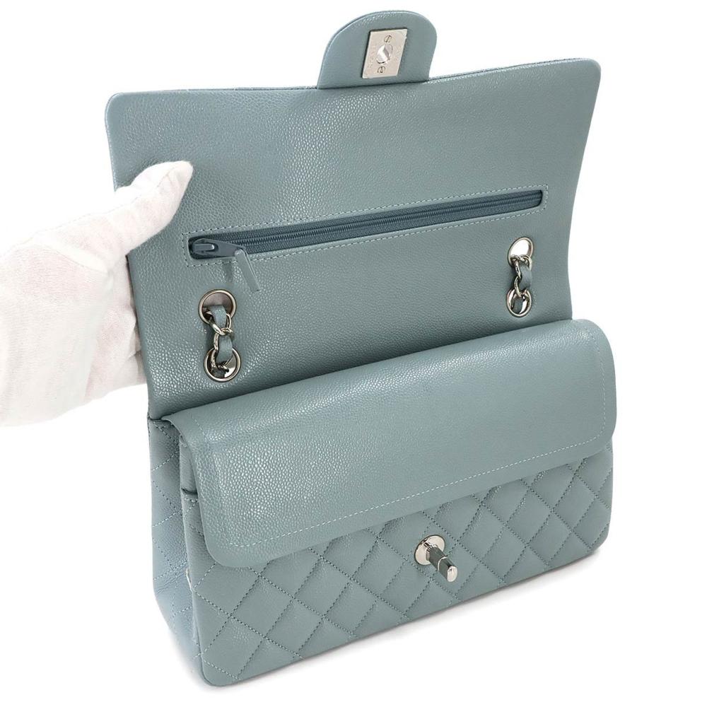 Blue Leather Chanel Shoulder Bag