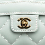 Blue Leather Chanel Flap Bag