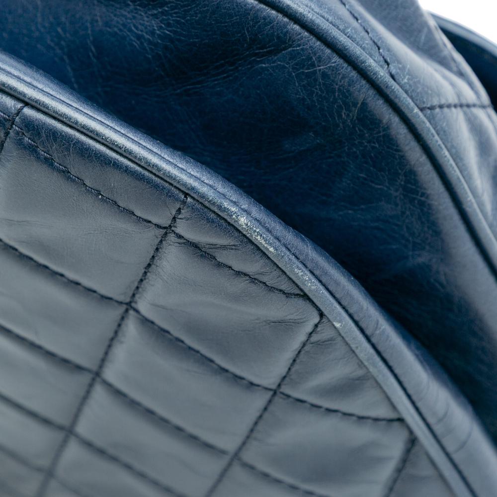 Blue Leather Chanel Flap Bag