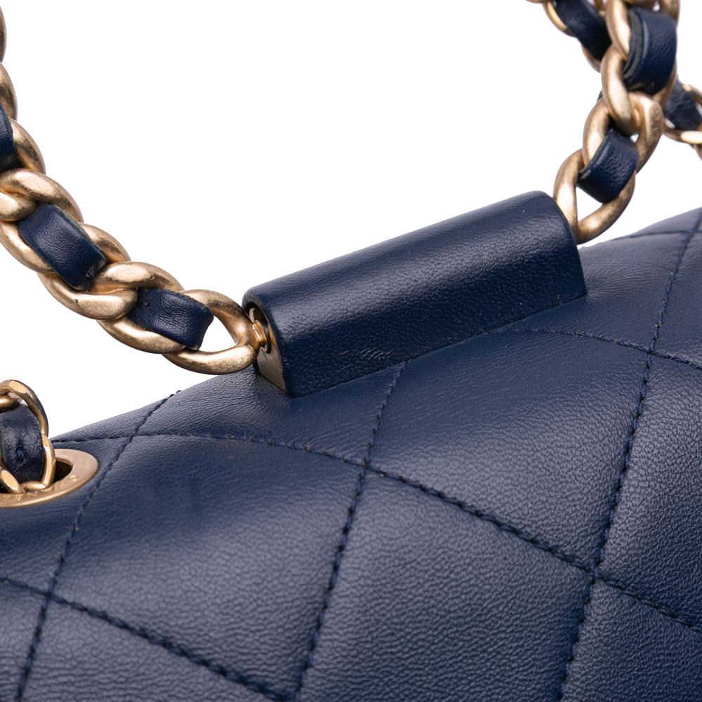 Blue Leather Chanel Flap Bag