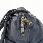 Blue Leather Chanel Shoulder Bag