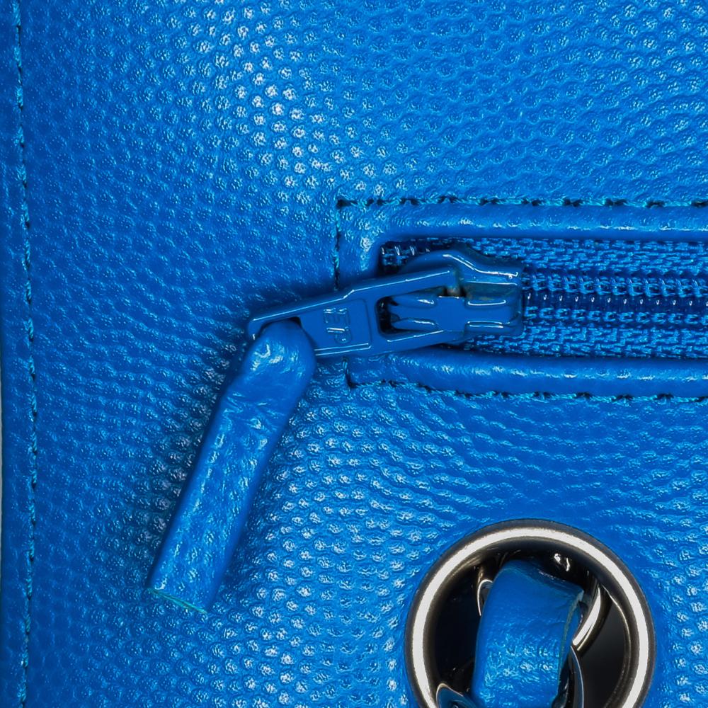 Blue Leather Chanel Flap Bag