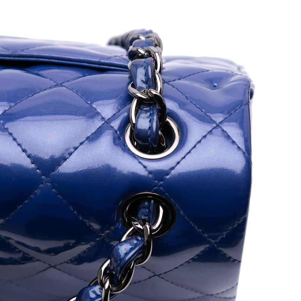 Blue Leather Chanel Flap Bag
