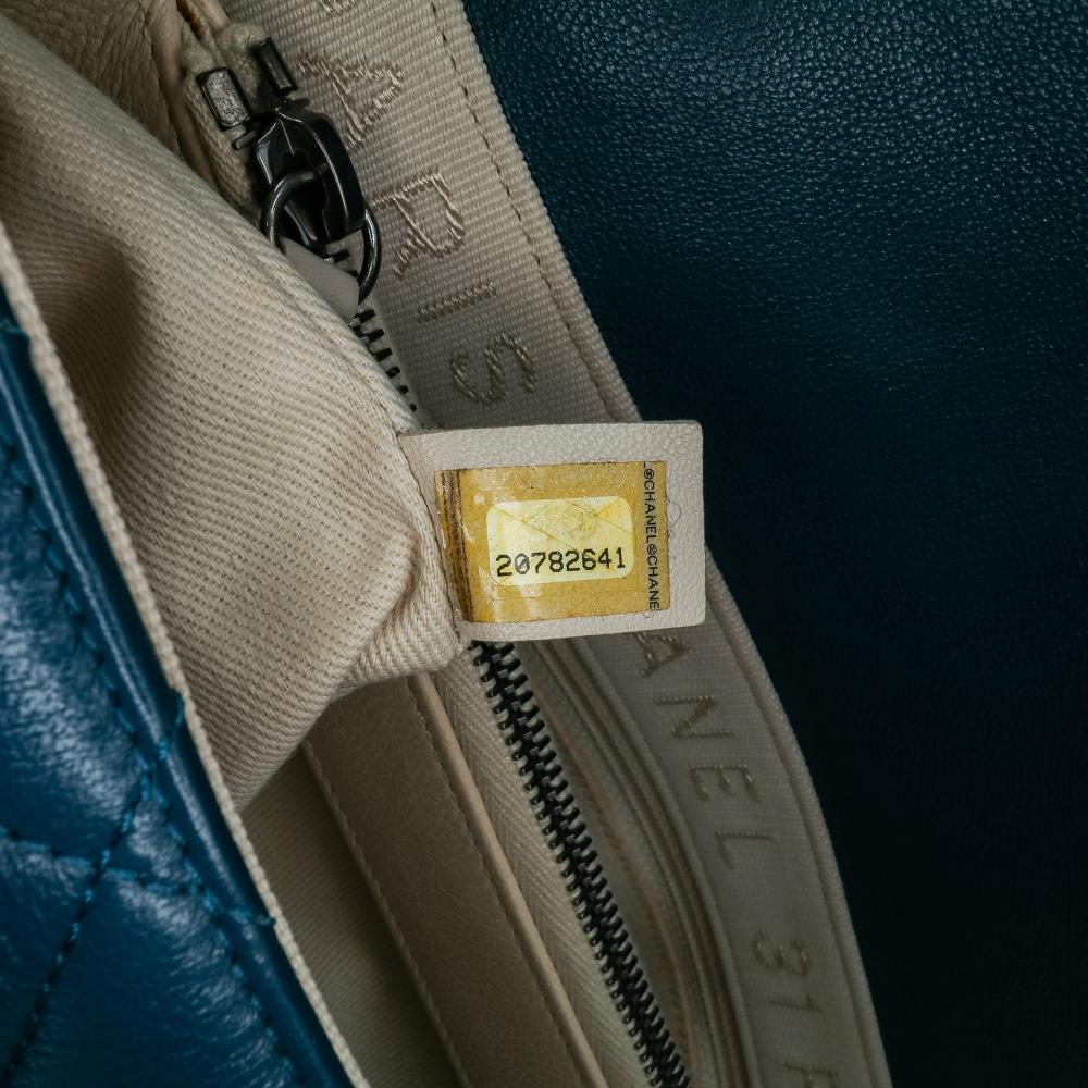 Blue Leather Chanel Flap Bag