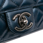 Blue Leather Chanel Flap Bag