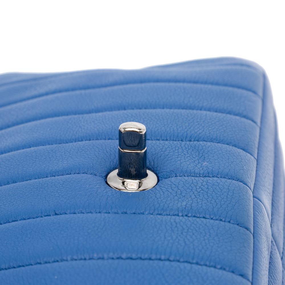 Blue Leather Chanel Flap Bag