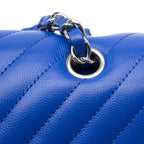 Blue Leather Chanel Flap Bag