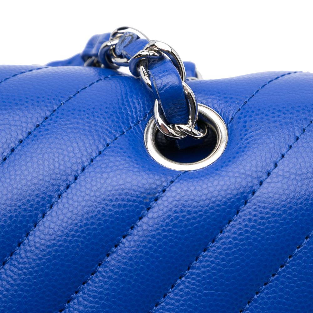 Blue Leather Chanel Flap Bag