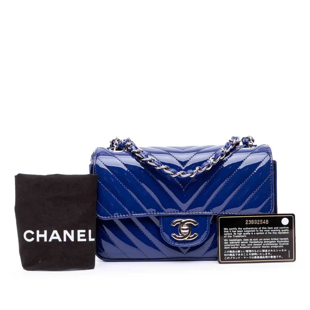 Blue Leather Chanel Flap Bag