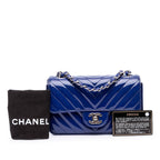 Blue Leather Chanel Flap Bag