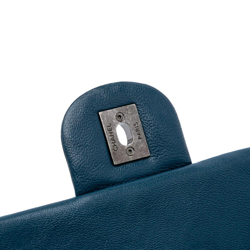 Blue Leather Chanel Flap Bag