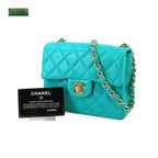 Blue Leather Chanel Shoulder Bag